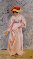 Pissarro, Camille - Portrait of Jeanne in a Pink Robe